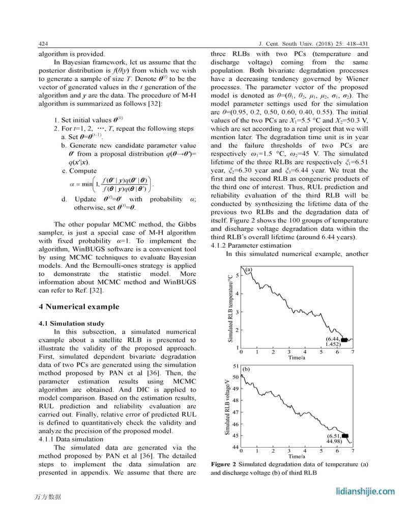 衛(wèi)星蓄電池二元性能退化和壽命數(shù)據(jù)的貝葉斯模型