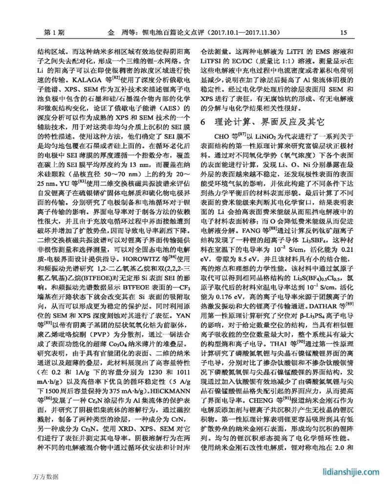 鋰電池百篇論文點(diǎn)評(píng)