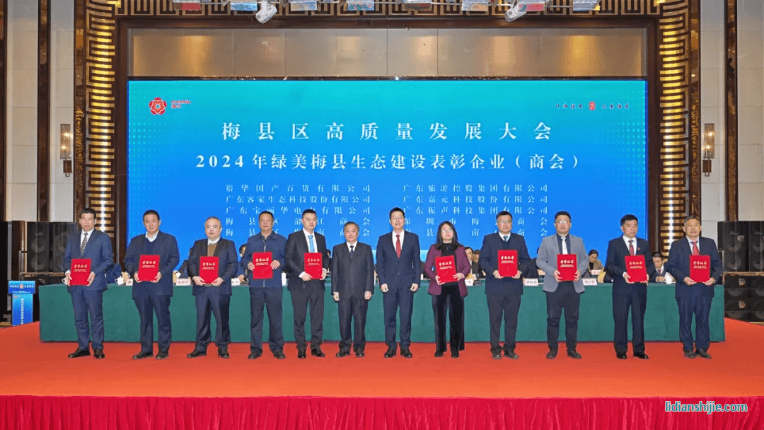 嘉元科技常務(wù)副總裁李建國（右四）上臺(tái)接受表彰